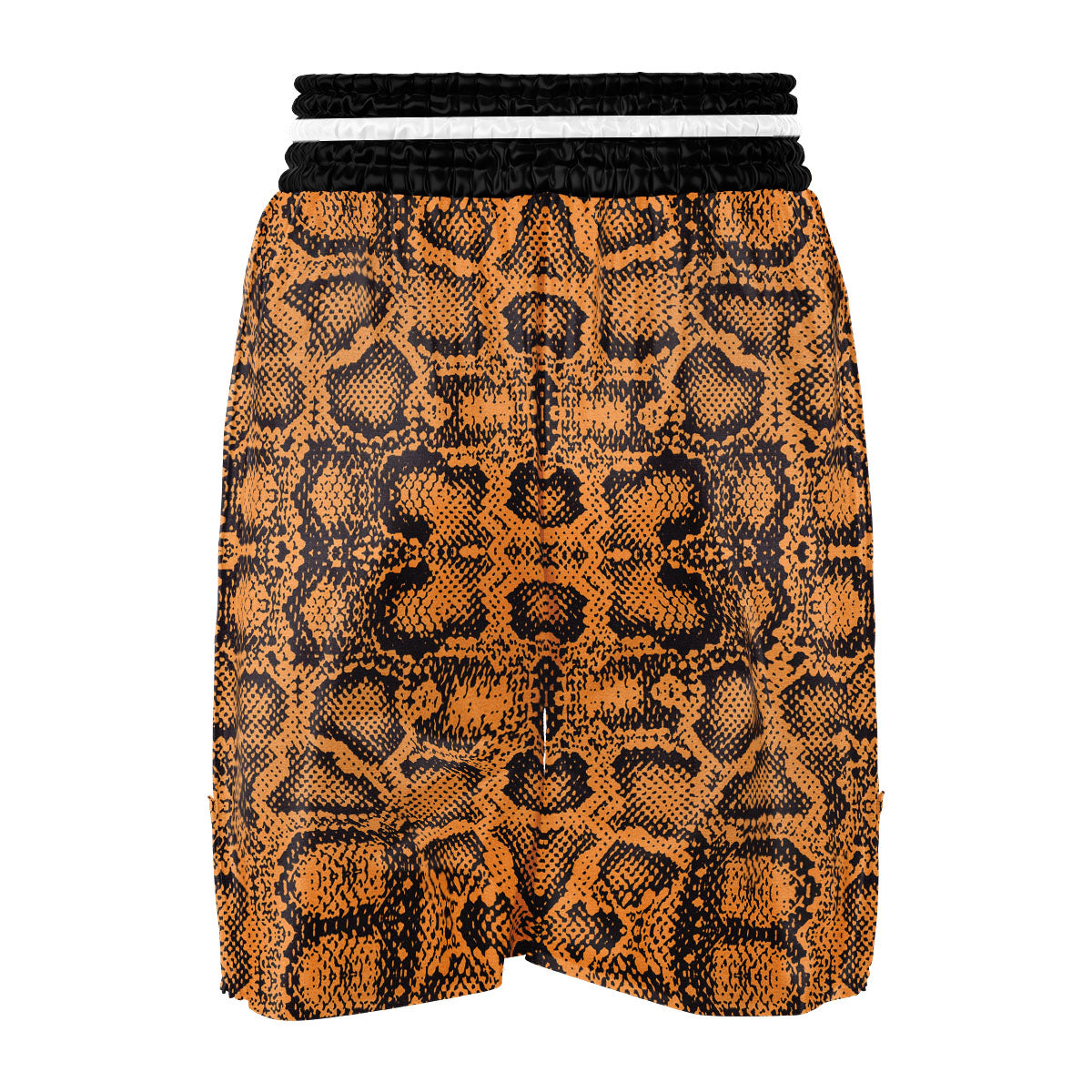Snakeskin Orange Print Pattern Boxing Shorts-grizzshop