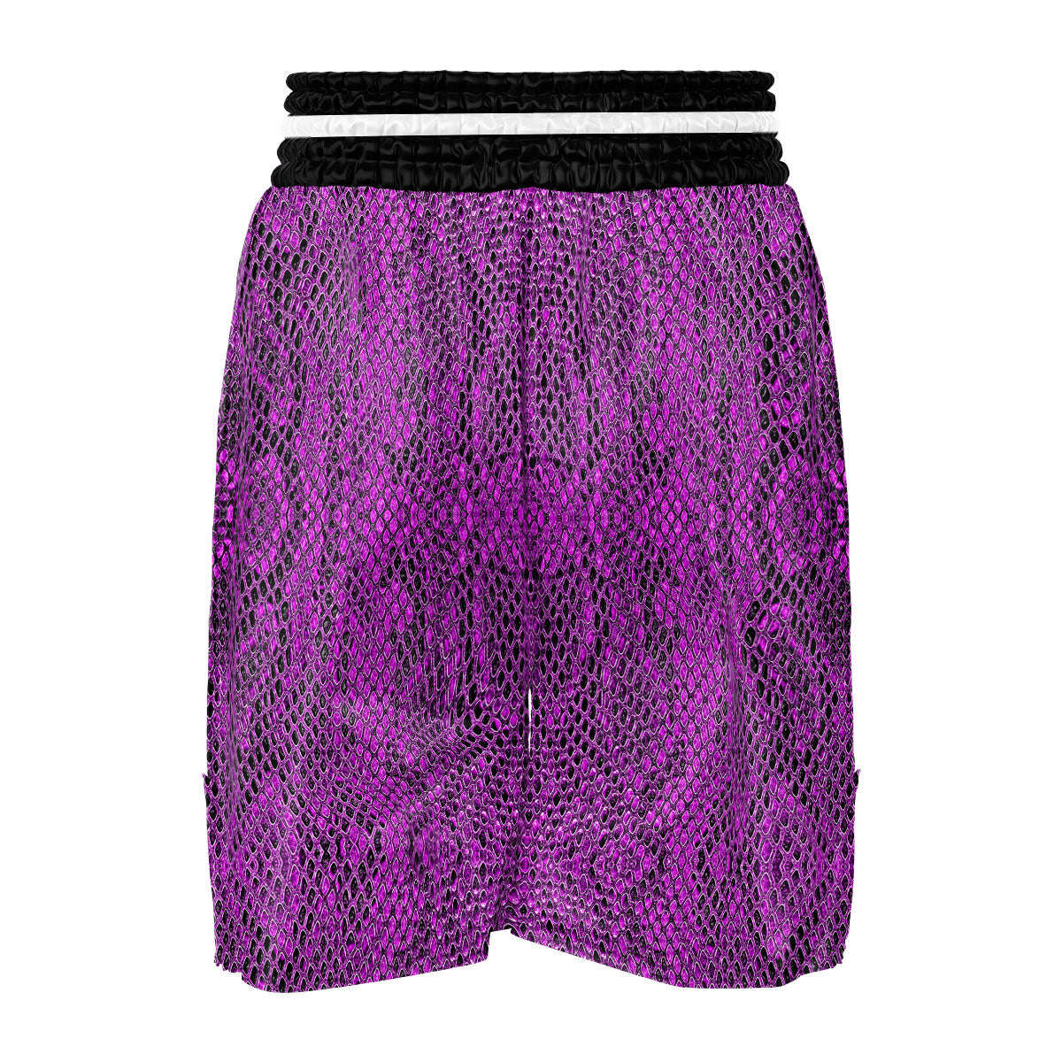 Snakeskin Purple Print Pattern Boxing Shorts-grizzshop