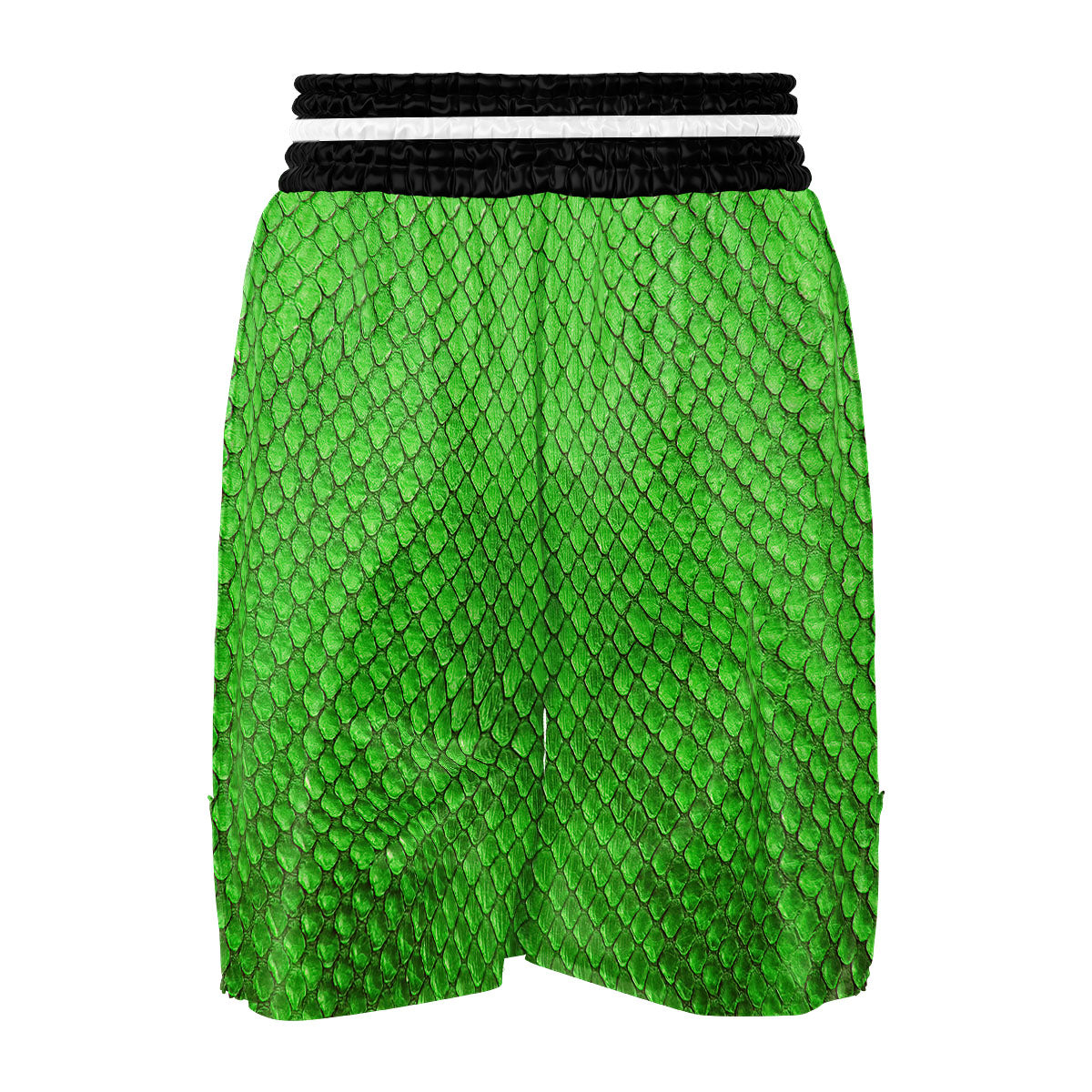 Snakeskin Python Green Print Boxing Shorts-grizzshop