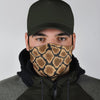 Snakeskin Python Skin Pattern Print Face Mask-grizzshop