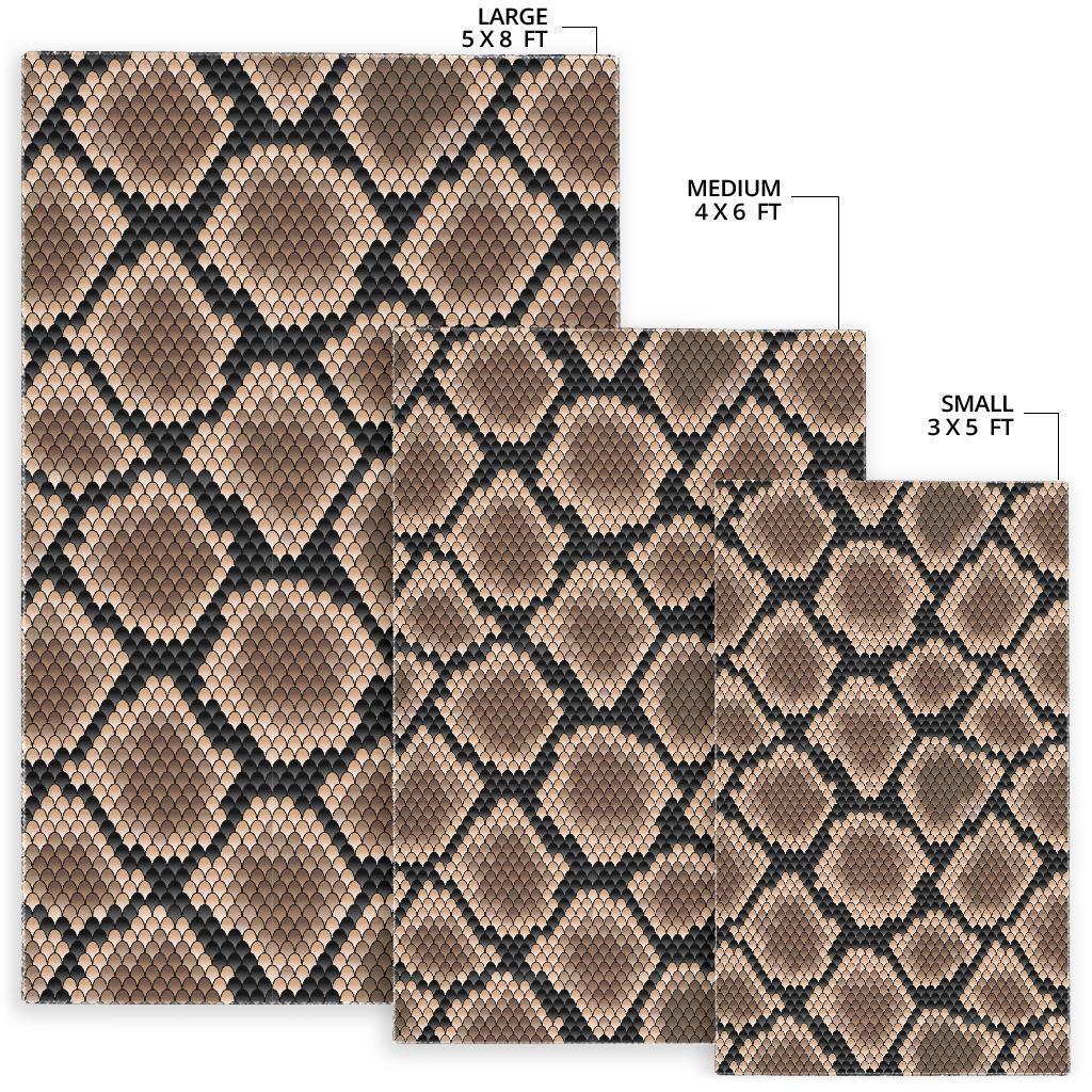 Snakeskin Python Skin Pattern Print Floor Mat-grizzshop