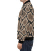 Snakeskin Python Skin Pattern Print Men's Bomber Jacket-grizzshop