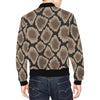 Snakeskin Python Skin Pattern Print Men's Bomber Jacket-grizzshop