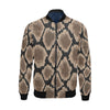 Snakeskin Python Skin Pattern Print Men's Bomber Jacket-grizzshop