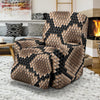 Snakeskin Python Skin Pattern Print Recliner Cover-grizzshop