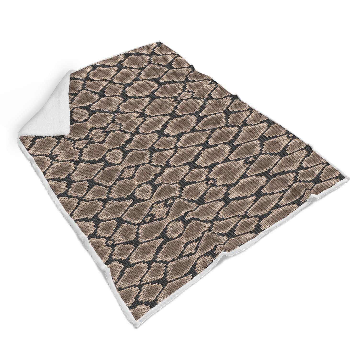 Snakeskin Python Skin Pattern Print Throw Blanket-grizzshop