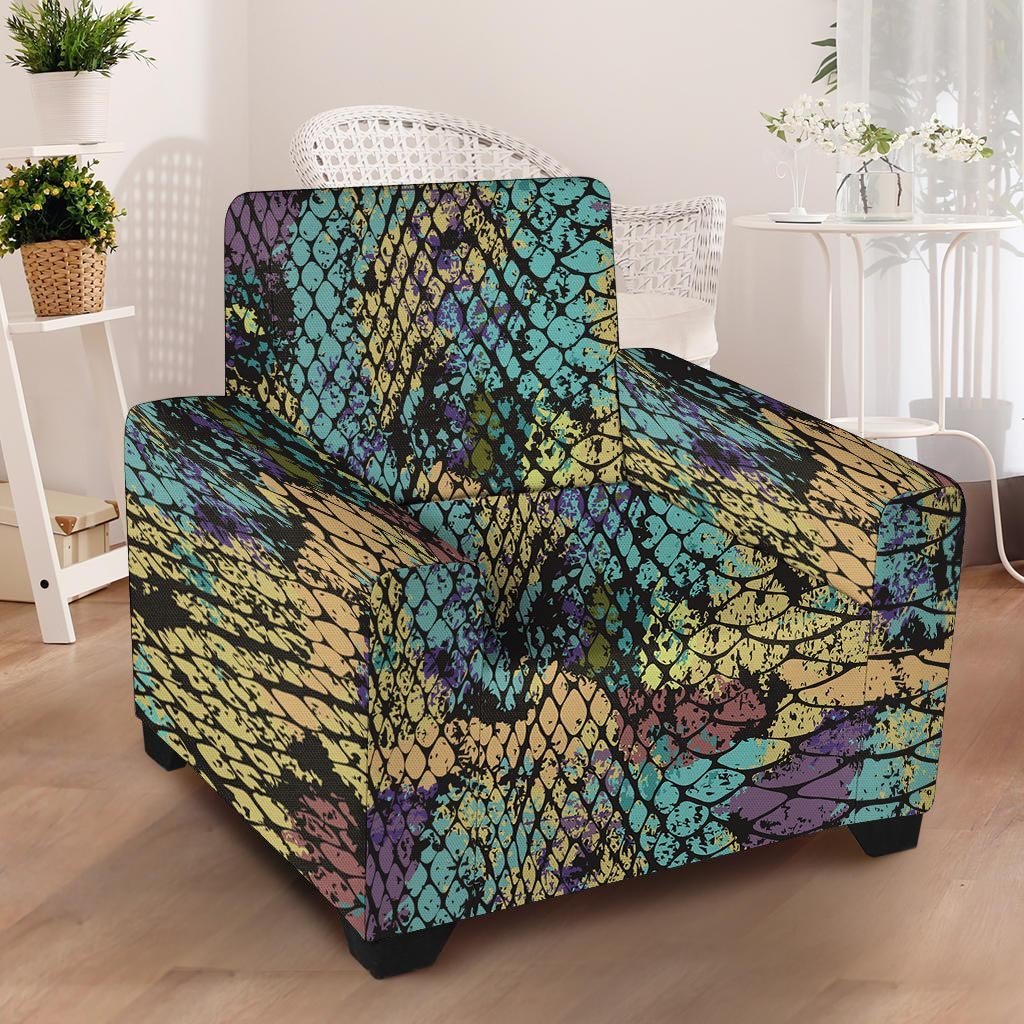 Snakeskin Reptile Armchair Cover-grizzshop