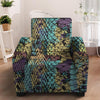 Snakeskin Reptile Armchair Cover-grizzshop