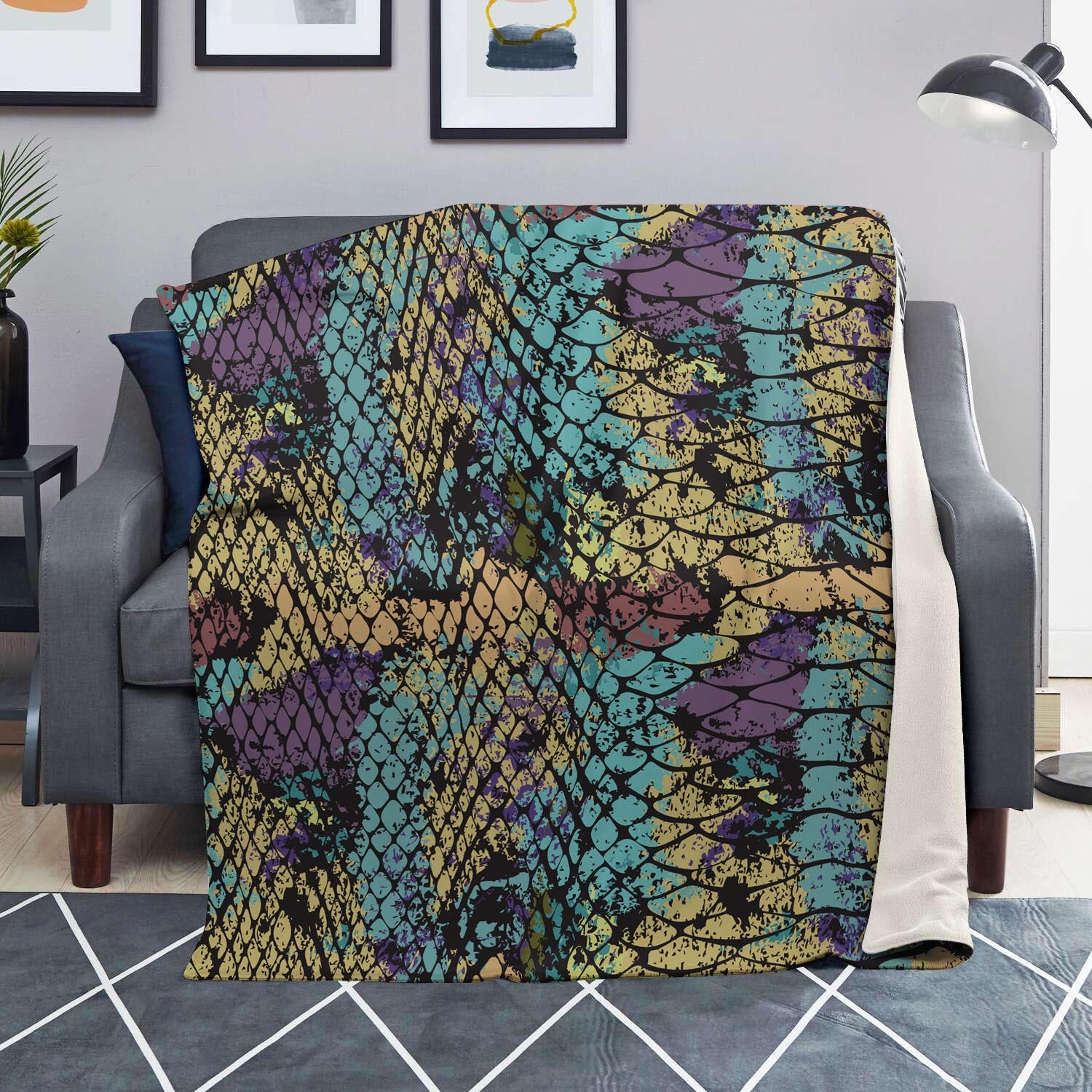 Snakeskin Reptile Blanket-grizzshop