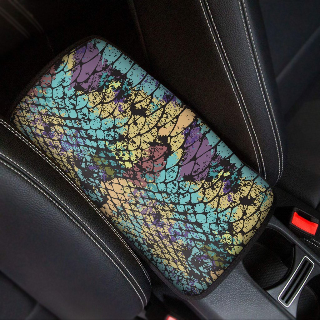 Snakeskin Reptile Car Console Cover-grizzshop