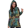 Snakeskin Reptile Hoodie Dress-grizzshop