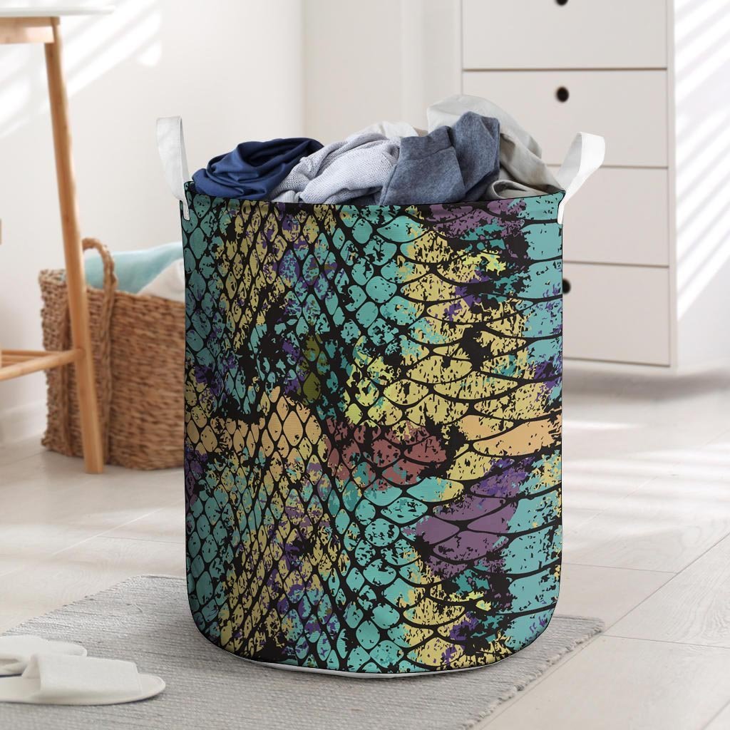 Snakeskin Reptile Laundry Basket-grizzshop