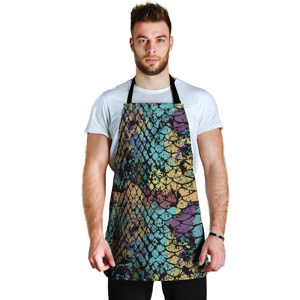 Snakeskin Reptile Men's Apron-grizzshop