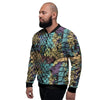 Snakeskin Reptile Men's Bomber Jacket-grizzshop