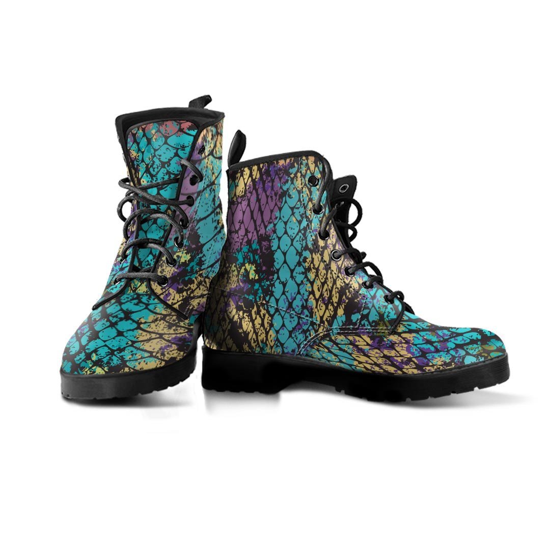 Snakeskin Reptile Men's Boots-grizzshop