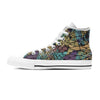 Snakeskin Reptile Men's High Top Shoes-grizzshop