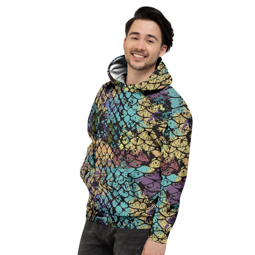 Snakeskin Reptile Men's Hoodie-grizzshop