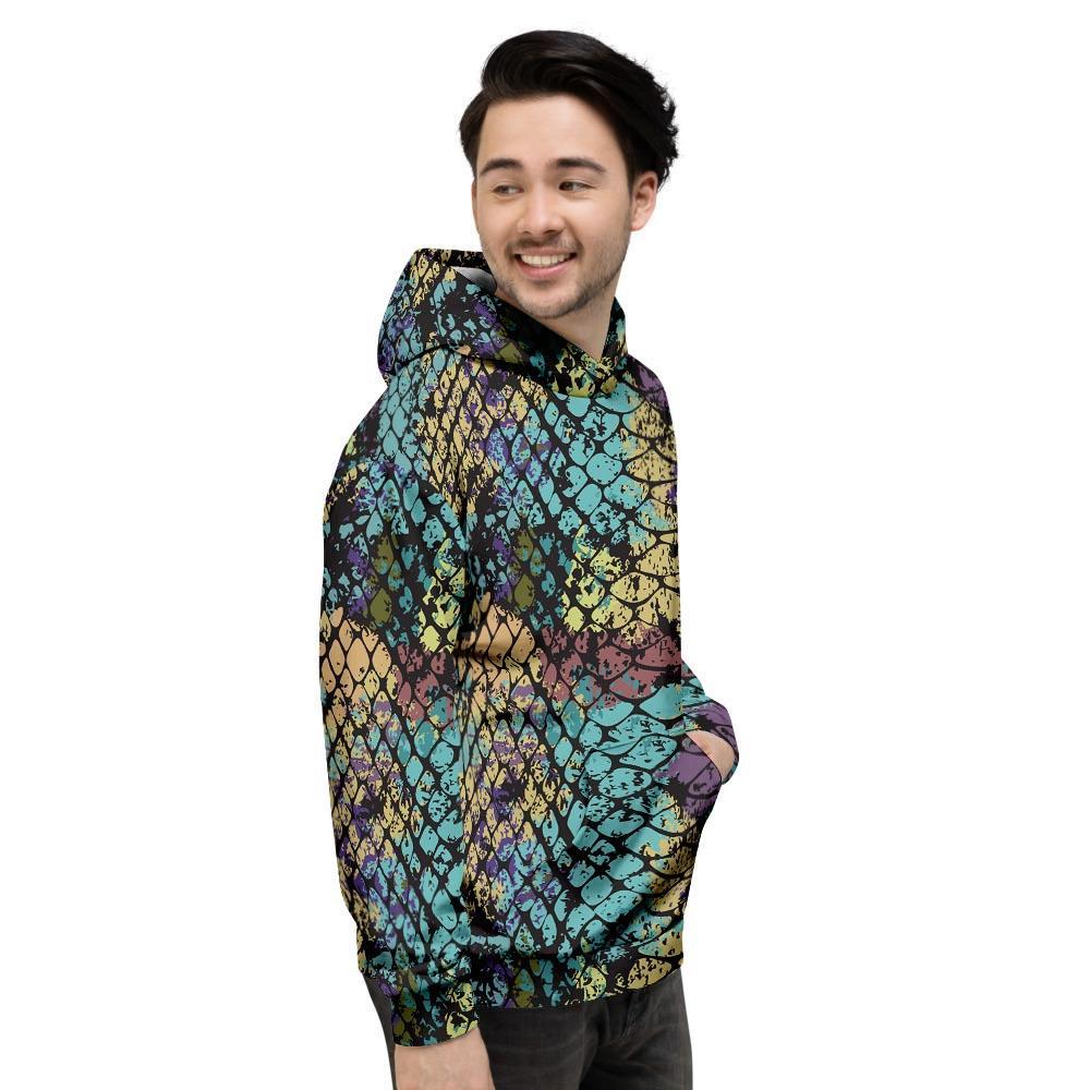 Snakeskin Reptile Men's Hoodie-grizzshop