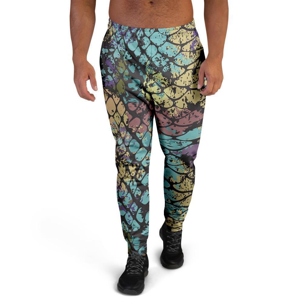 Snakeskin Reptile Men's Joggers-grizzshop