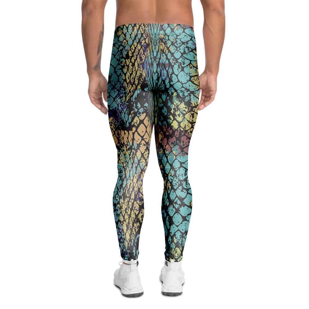 Snakeskin Reptile Men's Leggings-grizzshop