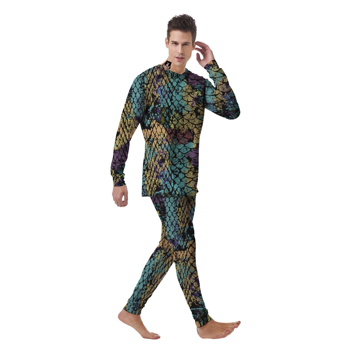 Snakeskin Reptile Men's Pajamas-grizzshop