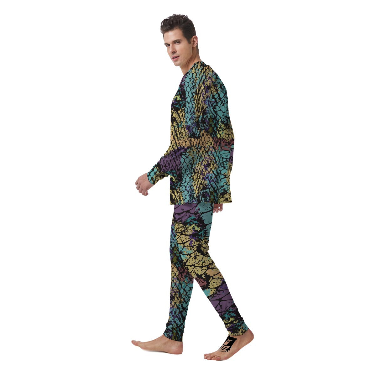 Snakeskin Reptile Men's Pajamas-grizzshop