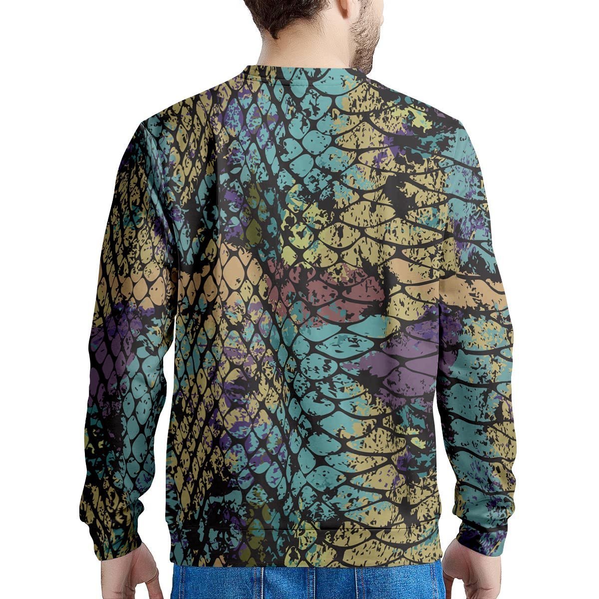 Snakeskin Reptile Men's Sweatshirt-grizzshop