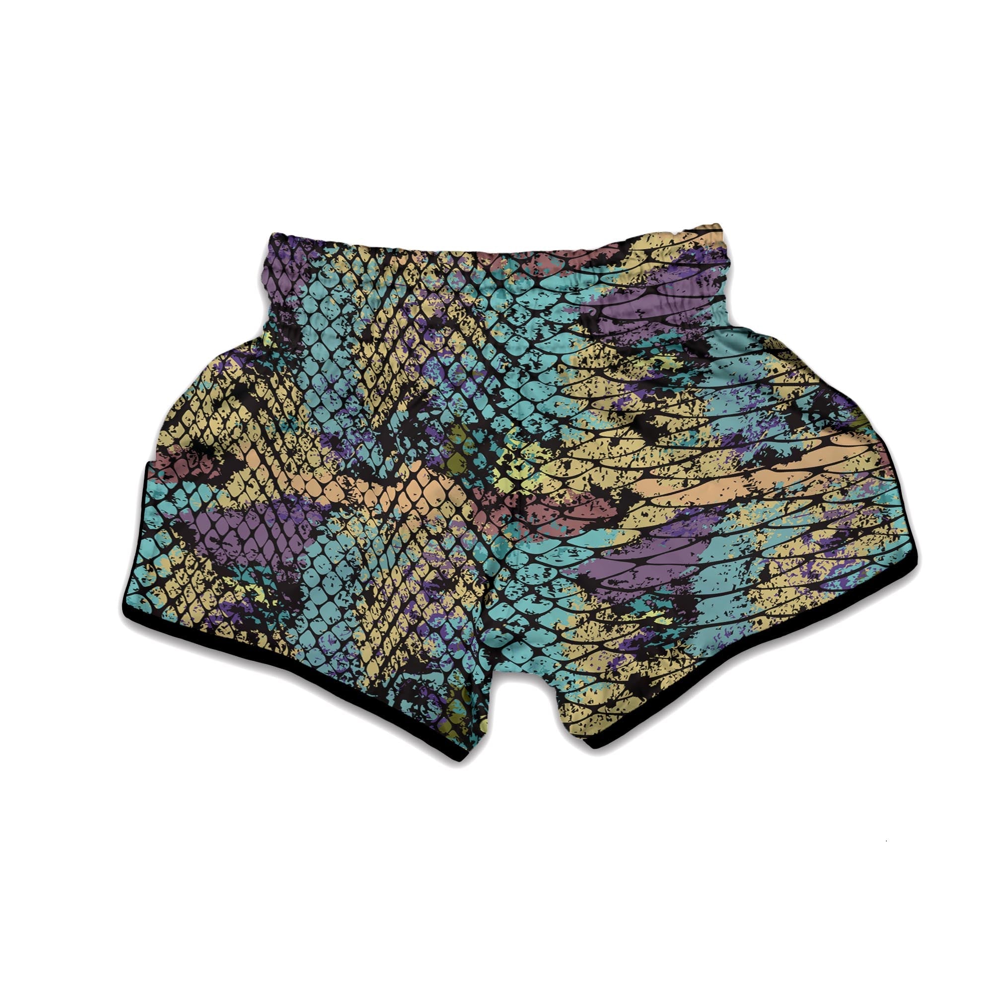 Snakeskin Reptile Muay Thai Boxing Shorts-grizzshop