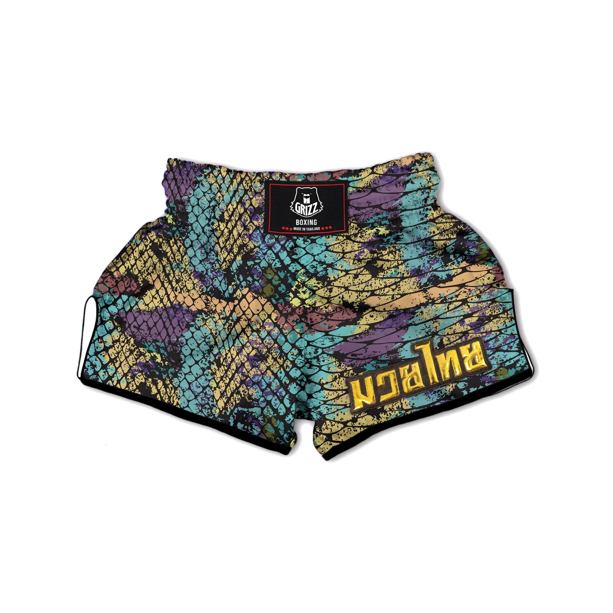 Snakeskin Reptile Muay Thai Boxing Shorts-grizzshop