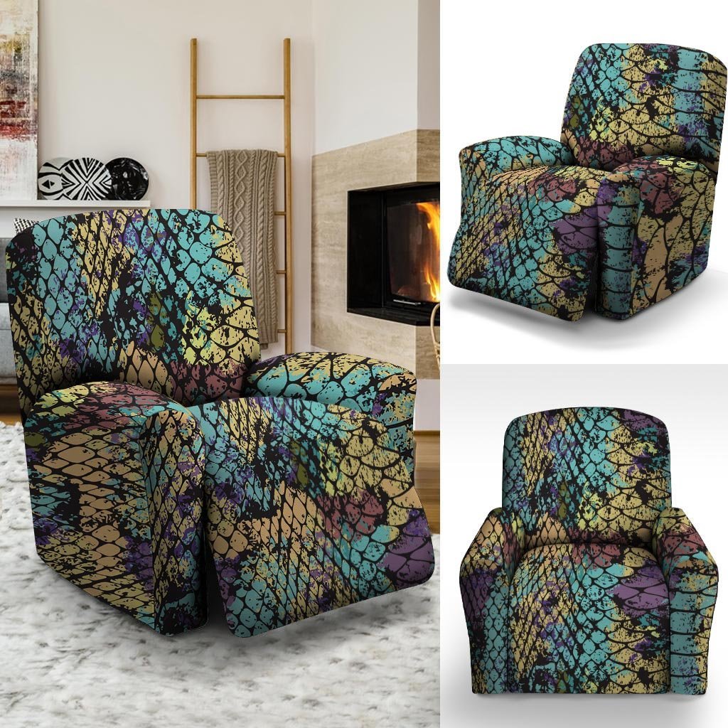 Snakeskin Reptile Recliner Cover-grizzshop