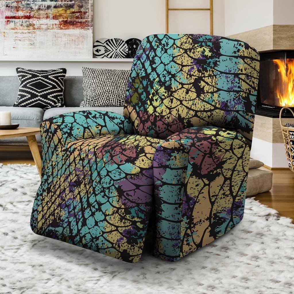 Snakeskin Reptile Recliner Cover-grizzshop