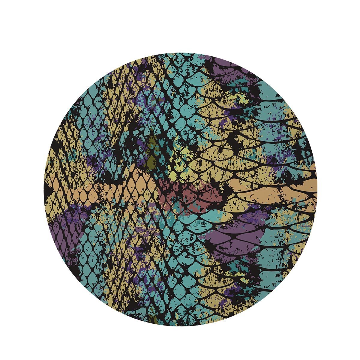 Snakeskin Reptile Round Rug-grizzshop