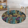 Snakeskin Reptile Round Rug-grizzshop