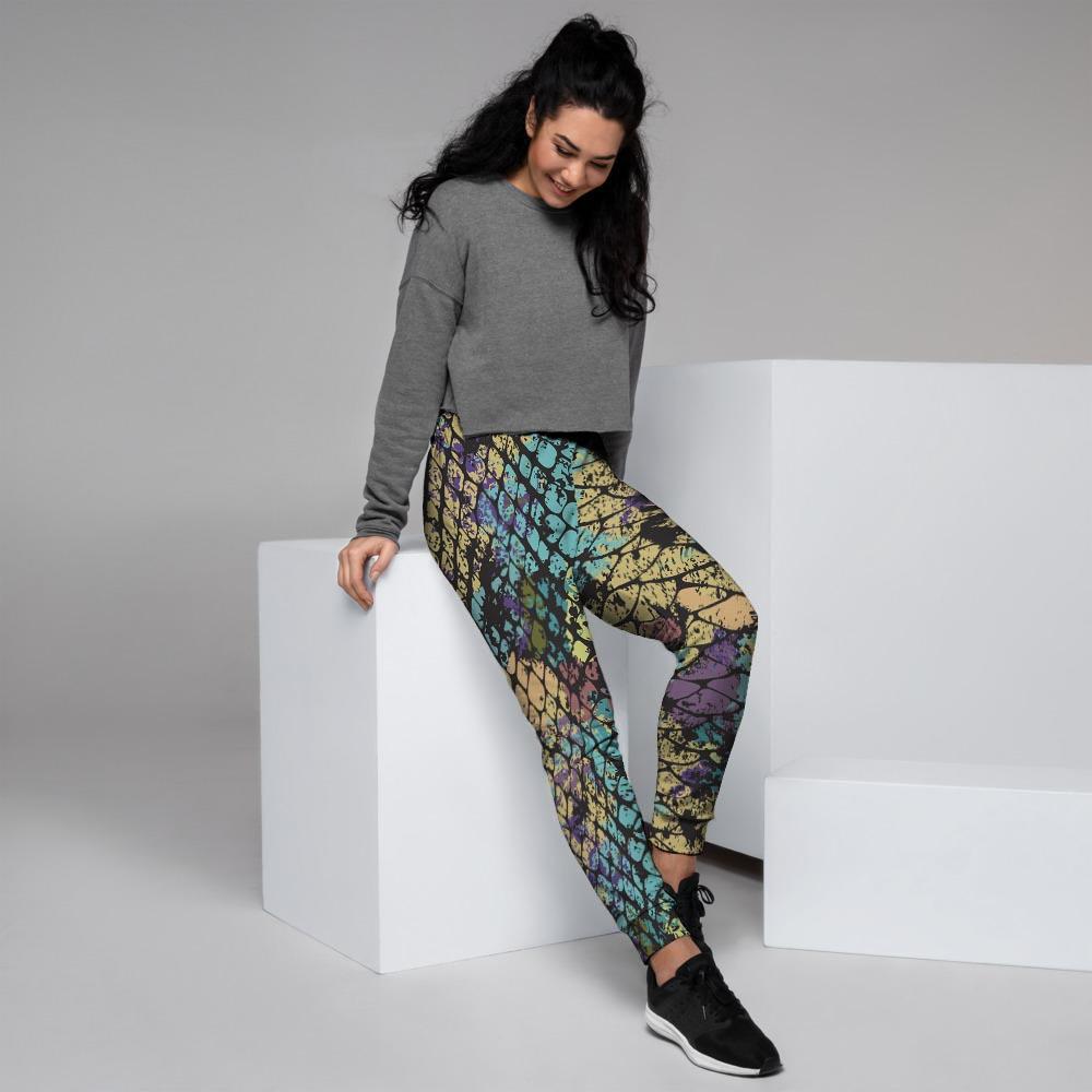 Snakeskin Reptile Women's Joggers-grizzshop