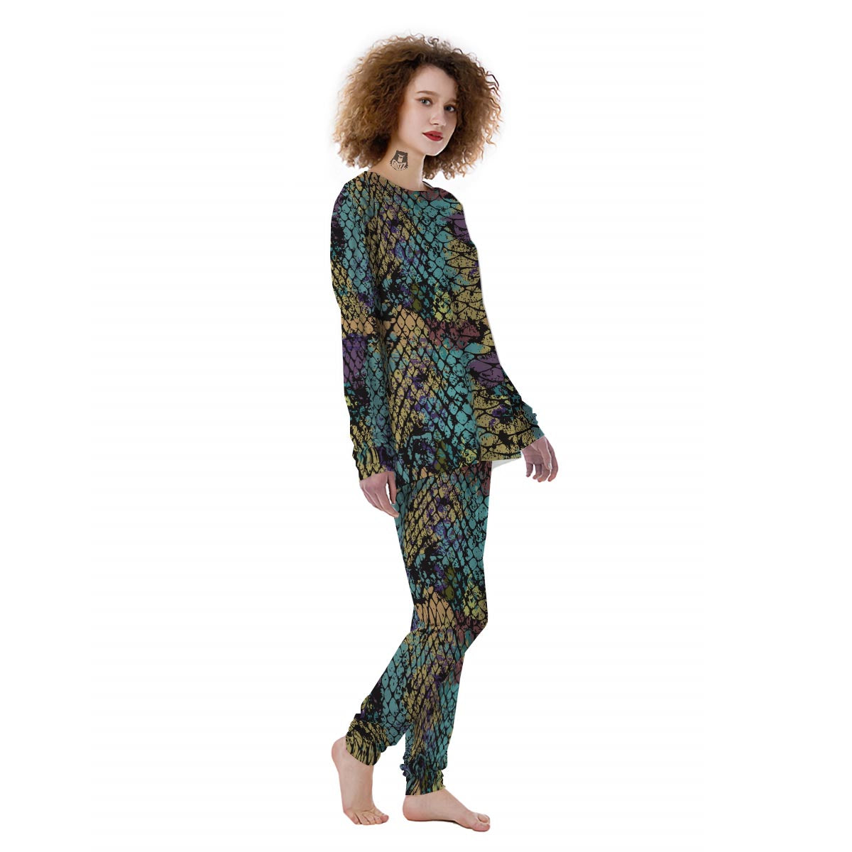 Snakeskin Reptile Women's Pajamas-grizzshop