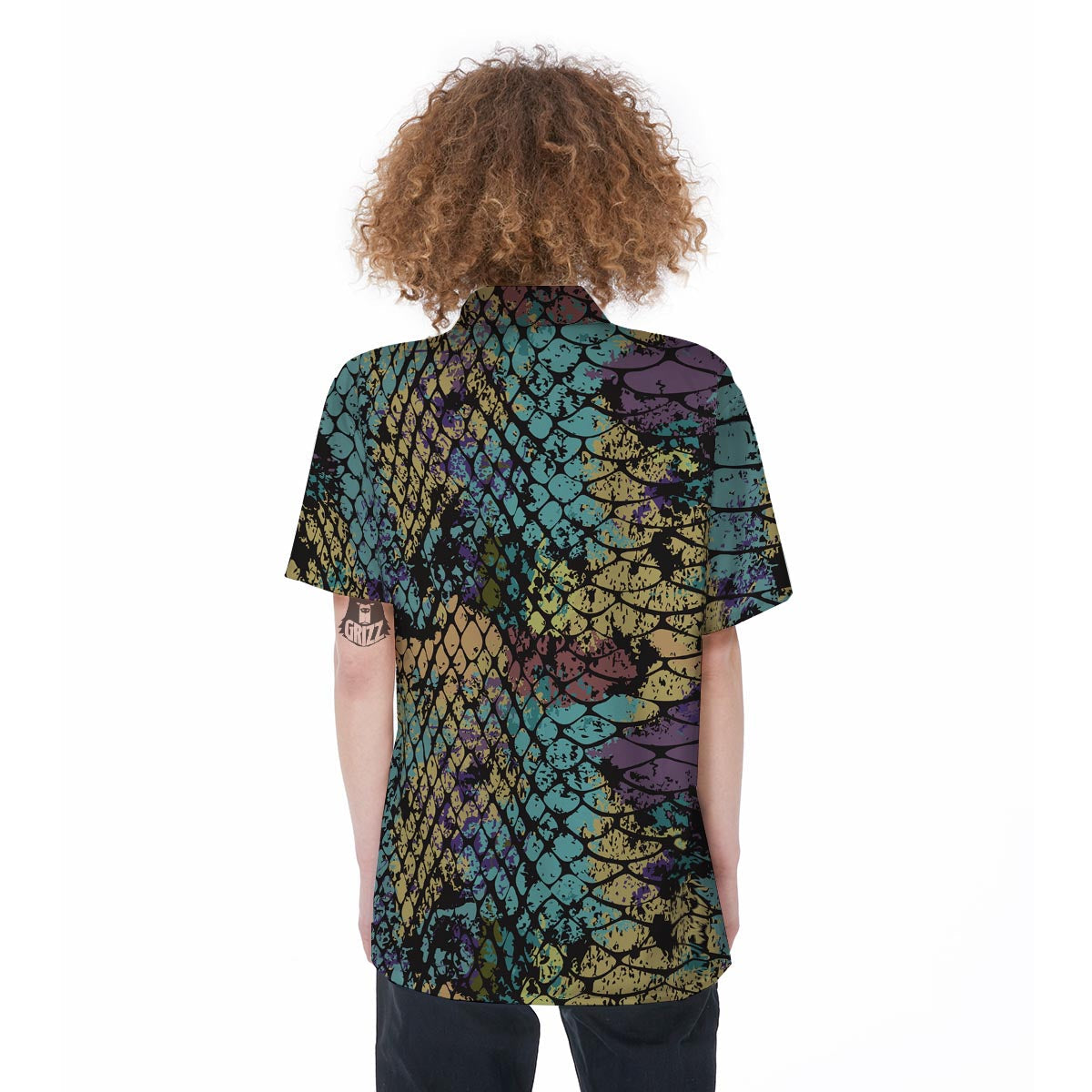 Snakeskin Reptile Women's Short Sleeve Shirts-grizzshop