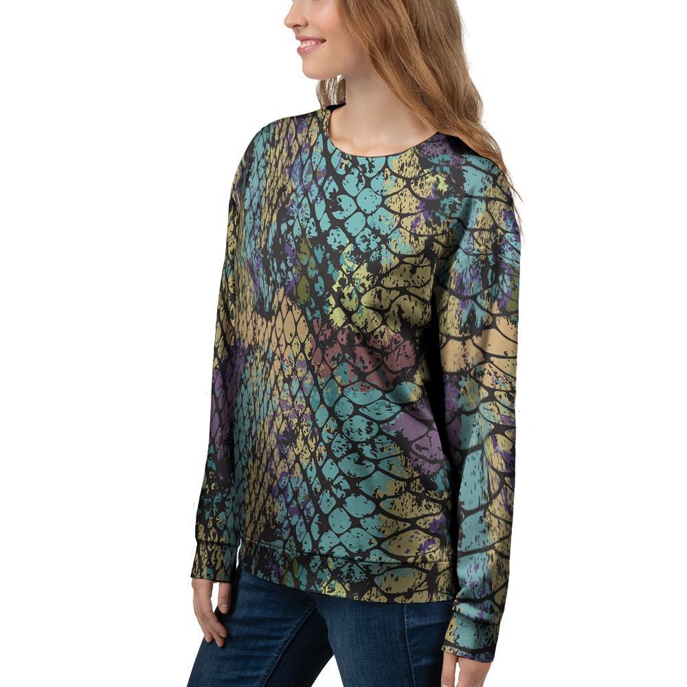 Snakeskin Reptile Women's Sweatshirt-grizzshop