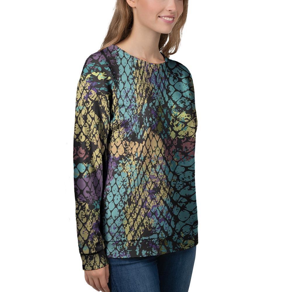 Snakeskin Reptile Women's Sweatshirt-grizzshop