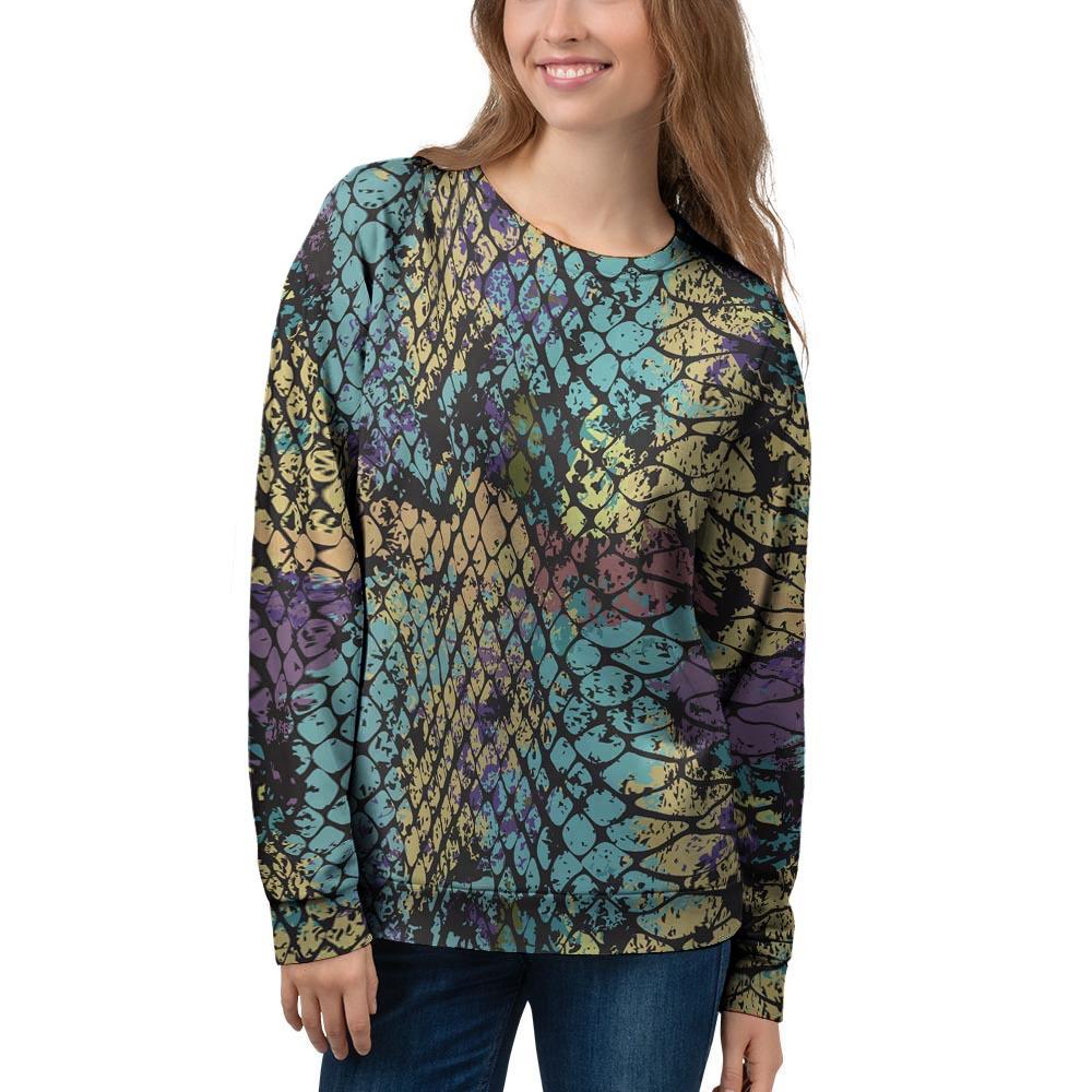 Snakeskin Reptile Women's Sweatshirt-grizzshop