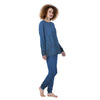 Snakeskin Steel Blue Print Women's Pajamas-grizzshop