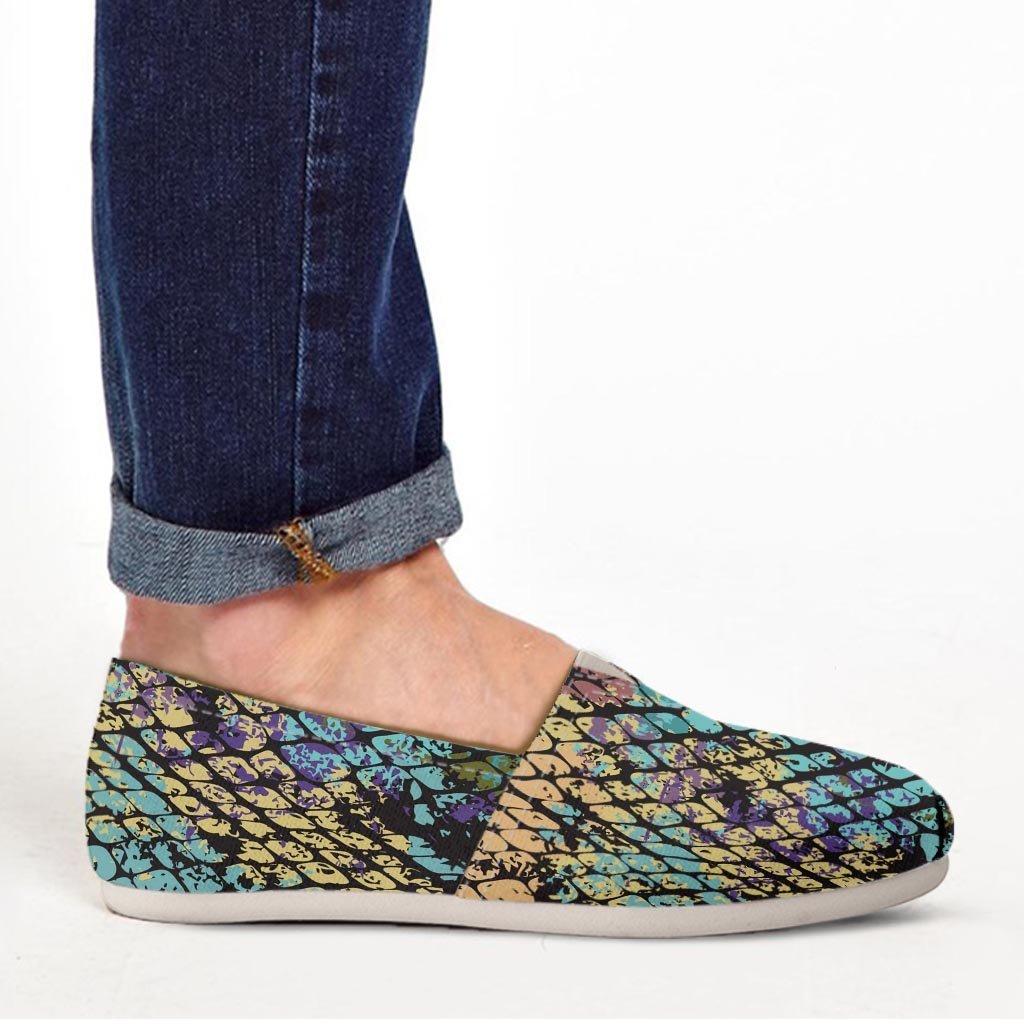 Snakeskin Reptile Canvas Shoes-grizzshop