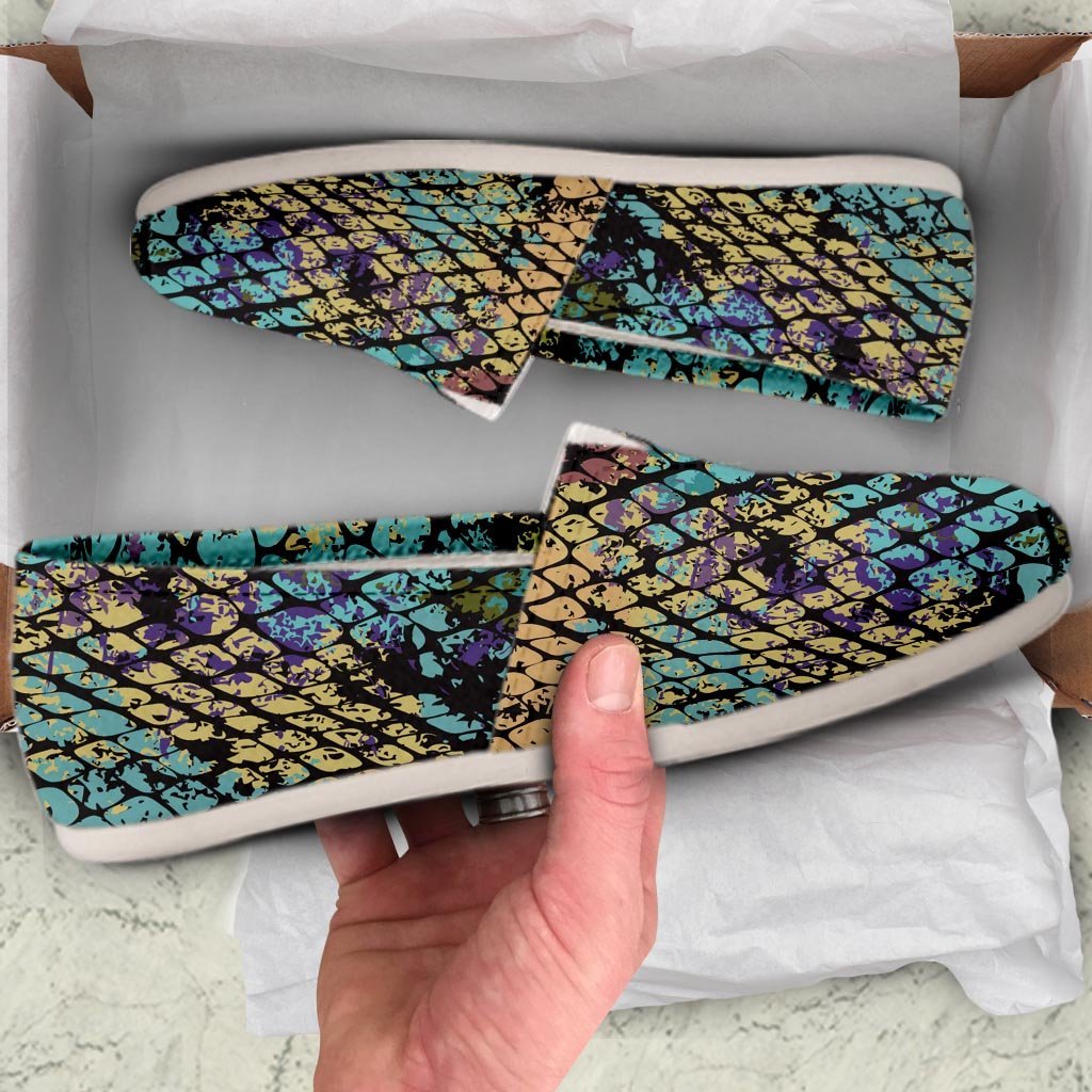 Snakeskin Reptile Canvas Shoes-grizzshop