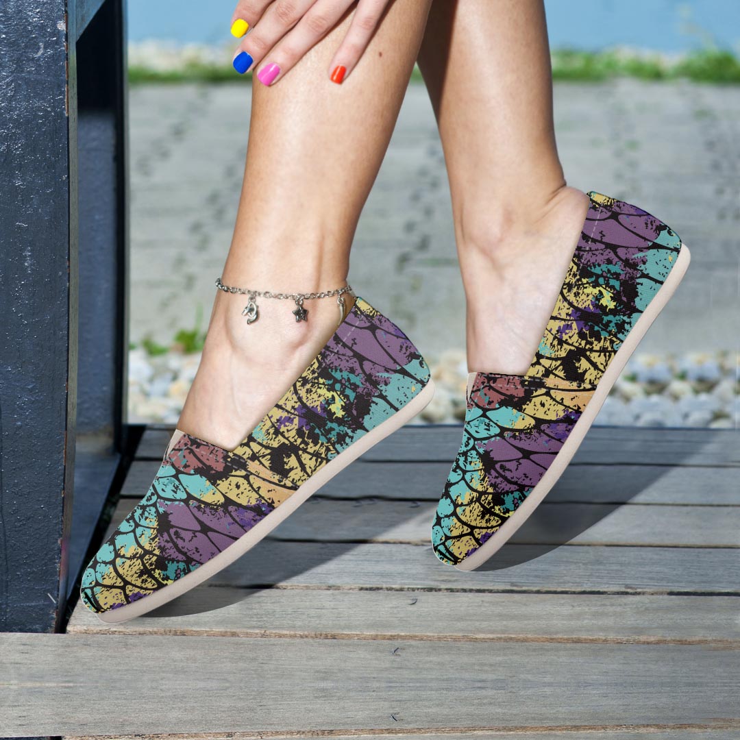 Snakeskin Reptile Canvas Shoes-grizzshop