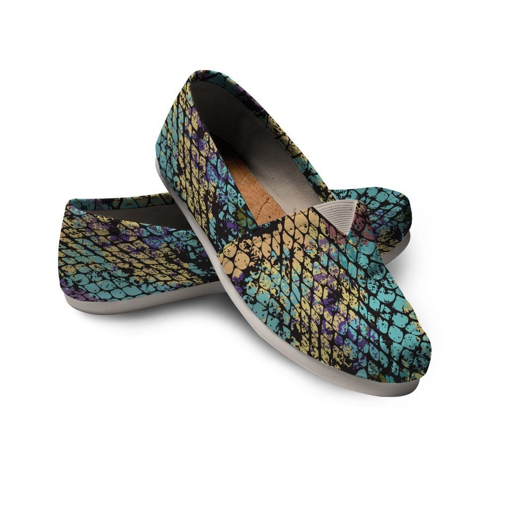 Snakeskin Reptile Canvas Shoes-grizzshop