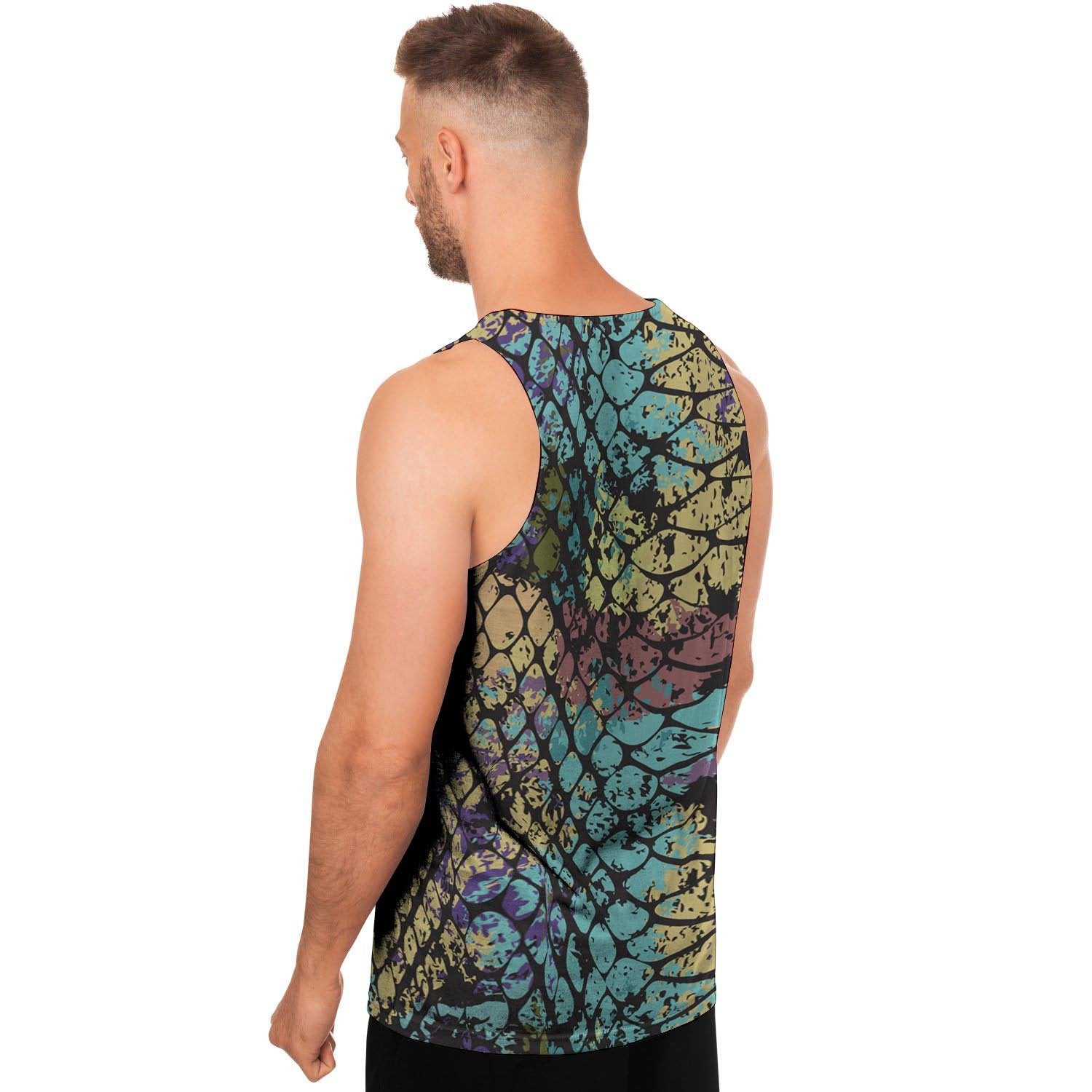 Snakeskin Reptile Men's Tank Tops-grizzshop