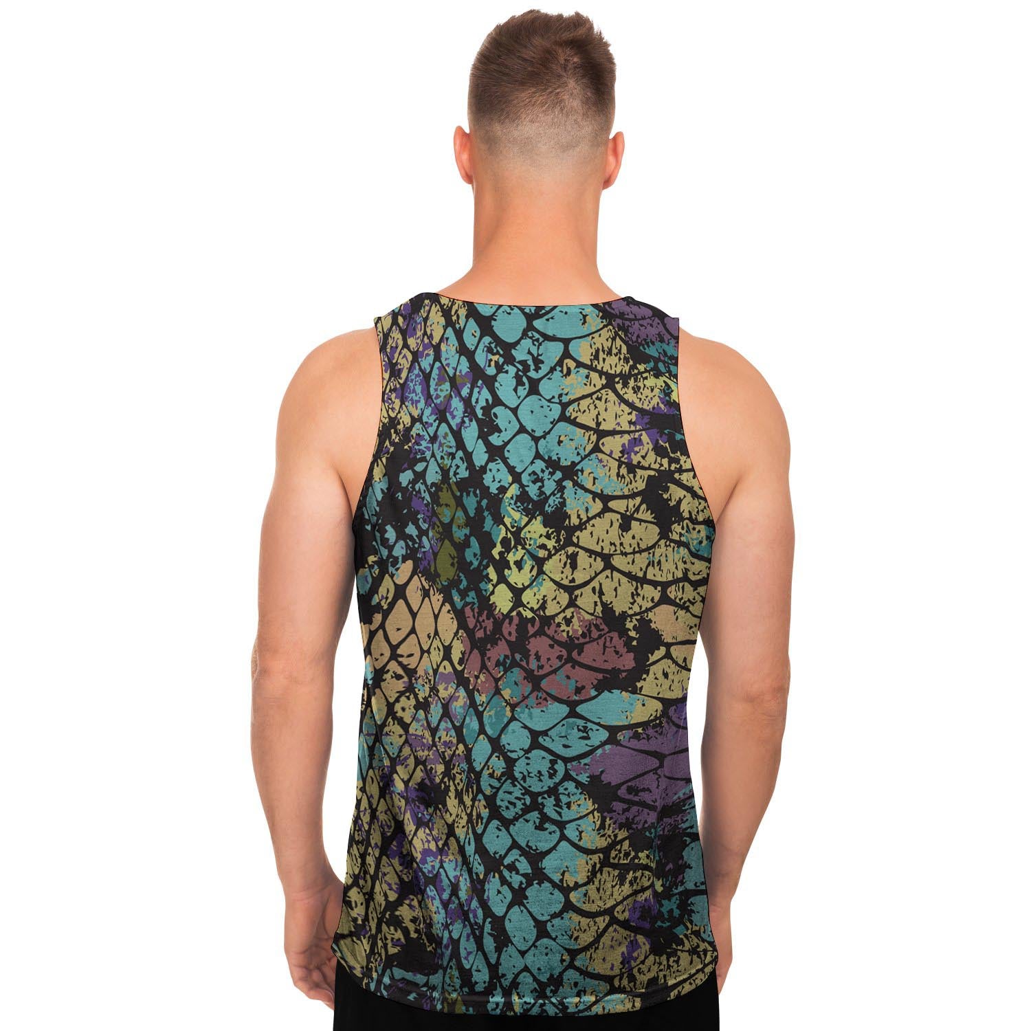 Snakeskin Reptile Men's Tank Tops-grizzshop