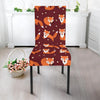 Snow Fox Pattern Print Chair Cover-grizzshop