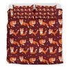 Snow Fox Pattern Print Duvet Cover Bedding Set-grizzshop