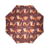 Snow Fox Pattern Print Foldable Umbrella-grizzshop