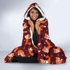 Snow Fox Pattern Print Hooded Blanket-grizzshop